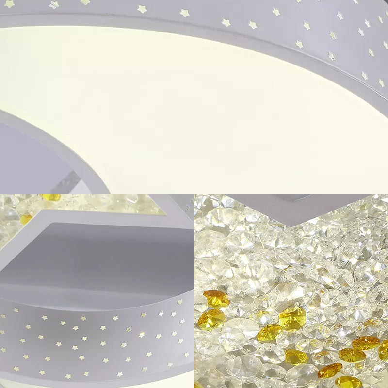 Hollow Star Moon Led Ceiling Light For Kids Study Room