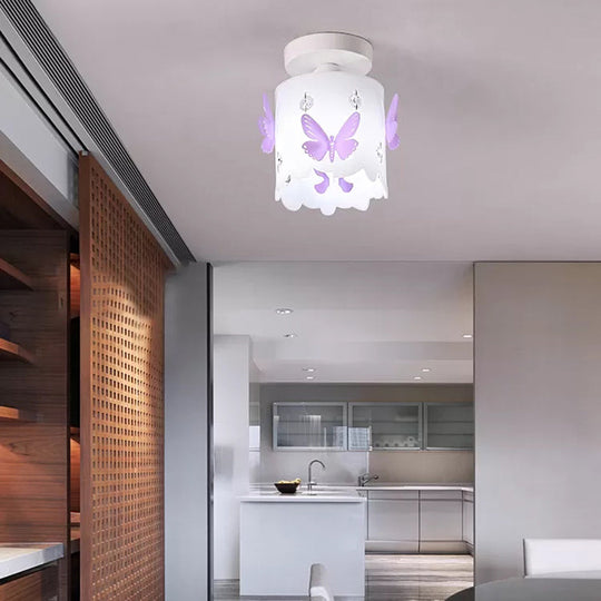 Hollow Butterfly Acrylic Ceiling Lamp for Modern Kitchen Ceiling Mount