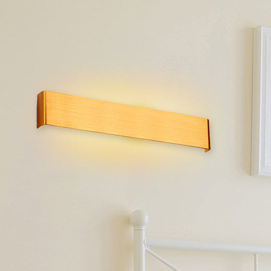 Minimalist Metal Led Rectangle Wall Light In Black/Silver Warm/White Lighting - 6/10 Dia. Living