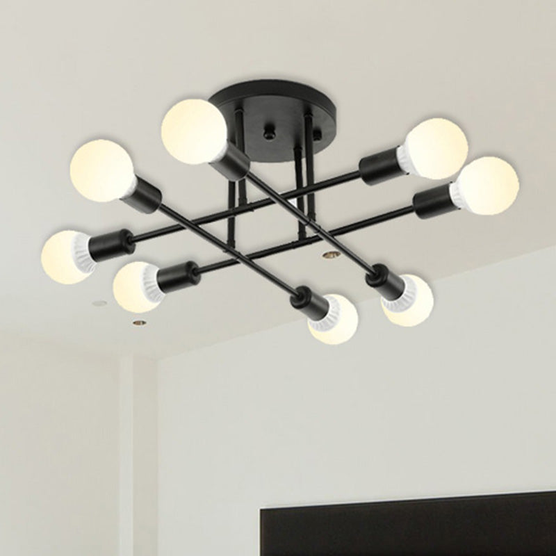 Contemporary Metal Ceiling Mount Light for Bookstore Living Rooms