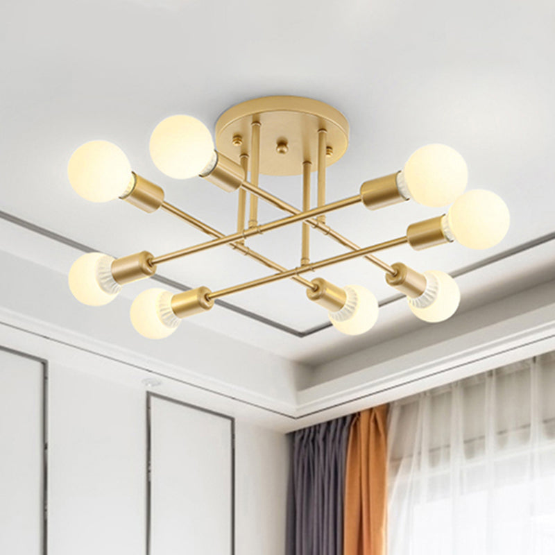 Contemporary Metal Ceiling Mount Light for Bookstore Living Rooms