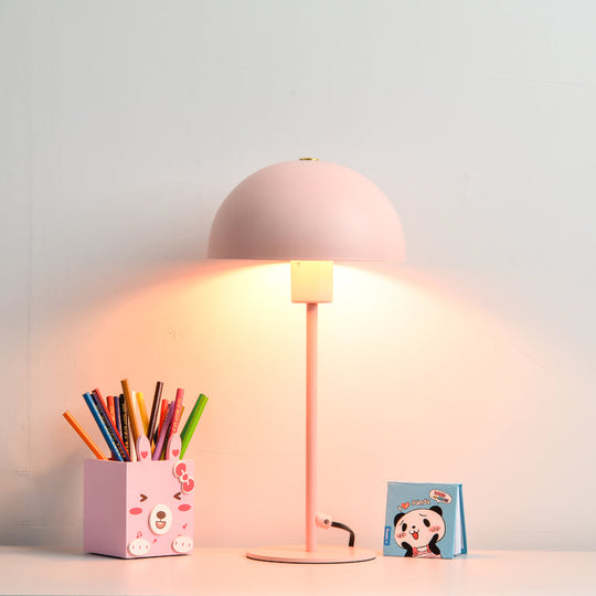 Sleek Macaron Umbrella Desk Lamp For Childs Bedroom