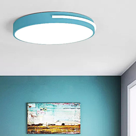 Kid Bedroom Nordic Acrylic Flush Mount Ceiling Lamp - Slim Round and Stylish