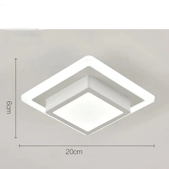 Acrylic Modern LED Ceiling Lights For Corridor Entrance Of Home Lamp Plafonnier Luminaria Lamparas De Techo White Black Painted