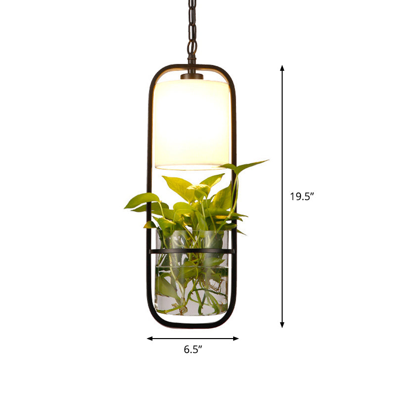 Black Industrial Metal Pendant Lamp - Led Hanging Ceiling Light For Kitchen