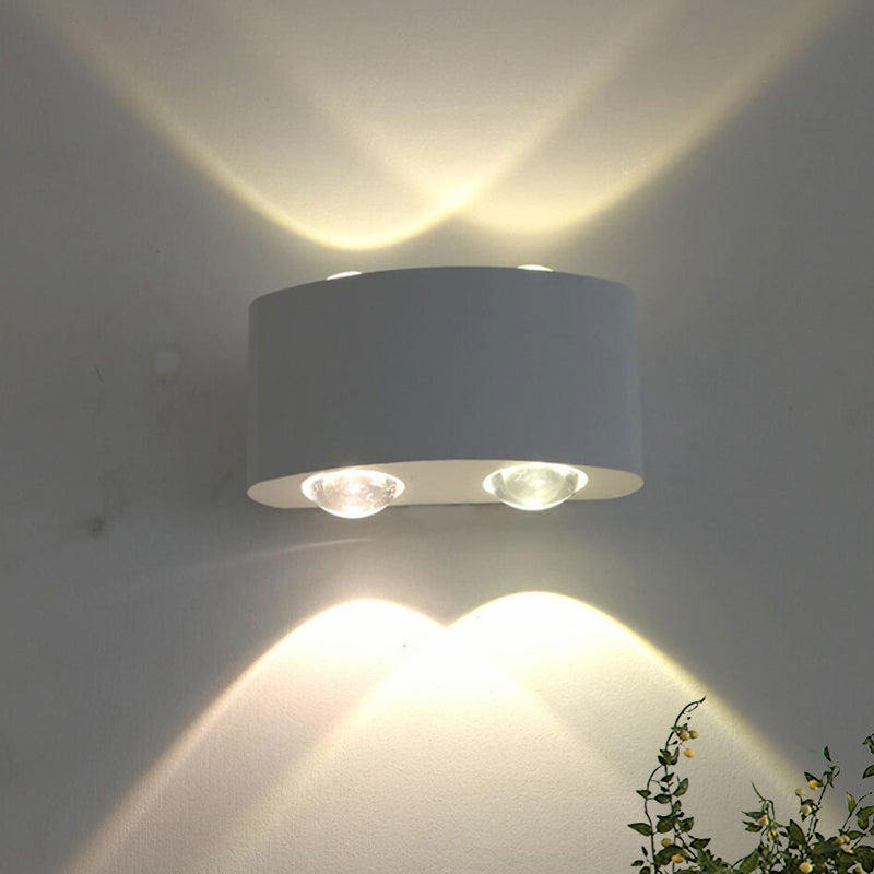 White Aluminum Led Wall-Mount Bedside Sconce For Bedroom With White/Warm Light /