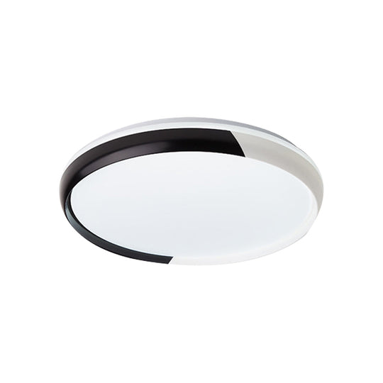 Black/Rose Gold Modernist LED Flush Mount Ceiling Lamp - Round Acrylic Flush Light Fixture for Bedroom