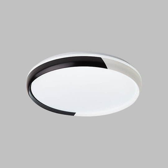 Black/Rose Gold Modernist LED Flush Mount Ceiling Lamp - Round Acrylic Flush Light Fixture for Bedroom