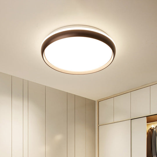 Minimalist LED Flushmount with Acrylic Shade - Black/Gold/Silver Flush Lighting for Living Room