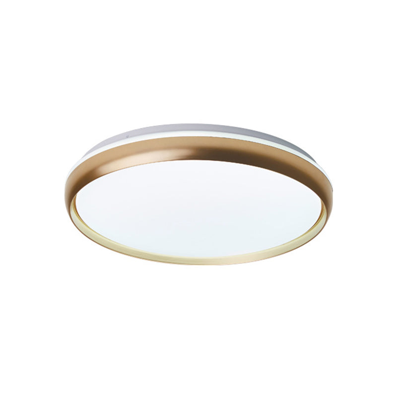 Minimalist LED Flushmount with Acrylic Shade - Black/Gold/Silver Flush Lighting for Living Room