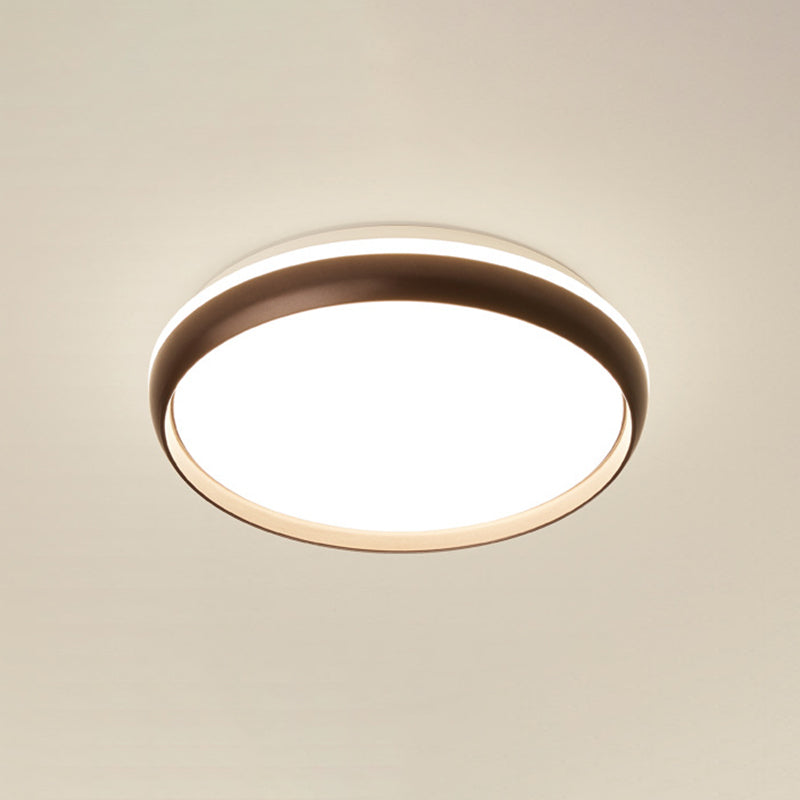 Minimalist LED Flushmount with Acrylic Shade - Black/Gold/Silver Flush Lighting for Living Room