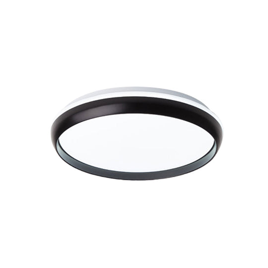 Minimalist LED Flushmount with Acrylic Shade - Black/Gold/Silver Flush Lighting for Living Room