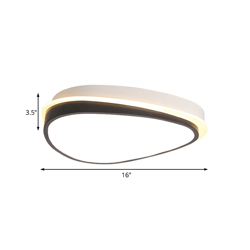 Waterdrop Acrylic Flush Ceiling Light - Minimalist, LED, 16"/19.5"/23.5" Wide, Warm/White Light