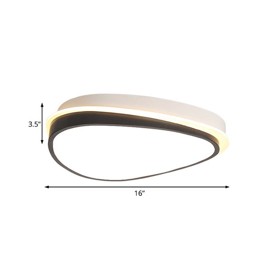 Waterdrop Acrylic Flush Ceiling Light - Minimalist, LED, 16"/19.5"/23.5" Wide, Warm/White Light