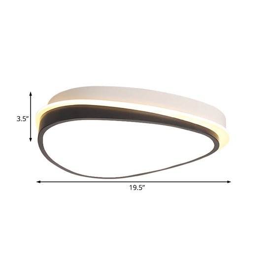 Waterdrop Acrylic Flush Ceiling Light - Minimalist, LED, 16"/19.5"/23.5" Wide, Warm/White Light