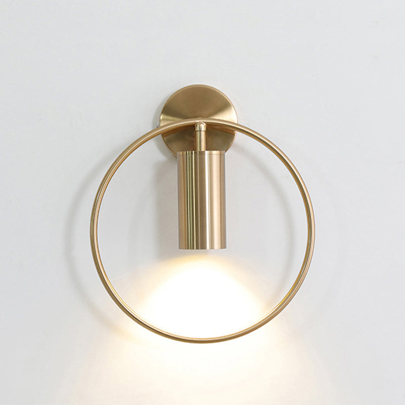 11/15 Metal Gold Wall Mount Vintage Flush Sconce With 1 Bulb In Warm/White/Natural Light