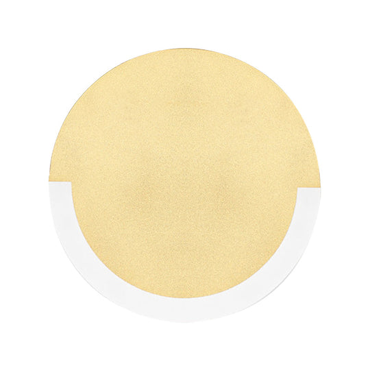 White And Gold Round Acrylic Led Wall Sconce For Bedroom - Warm/White Light