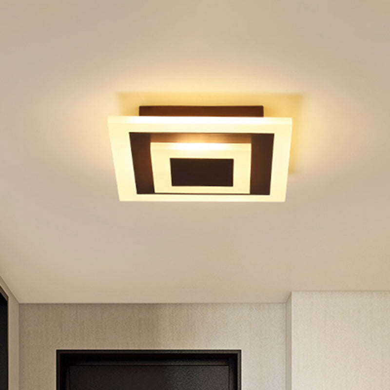 LED Corridor Ceiling Lamp - Modern Flushmount Lighting in White/Coffee with Warm/White/Natural Light Options