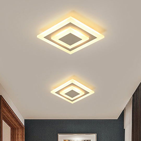 LED Corridor Ceiling Lamp - Modern Flushmount Lighting in White/Coffee with Warm/White/Natural Light Options