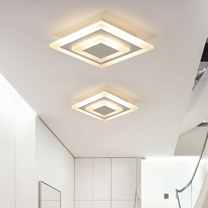 LED Corridor Ceiling Lamp - Modern Flushmount Lighting in White/Coffee with Warm/White/Natural Light Options