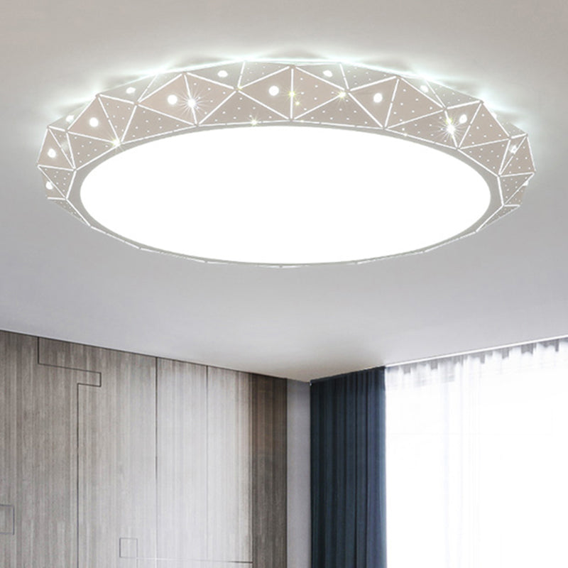 18"/25.5" Round LED Flush Mount Ceiling Lamp in Warm/White Light with Acrylic Design