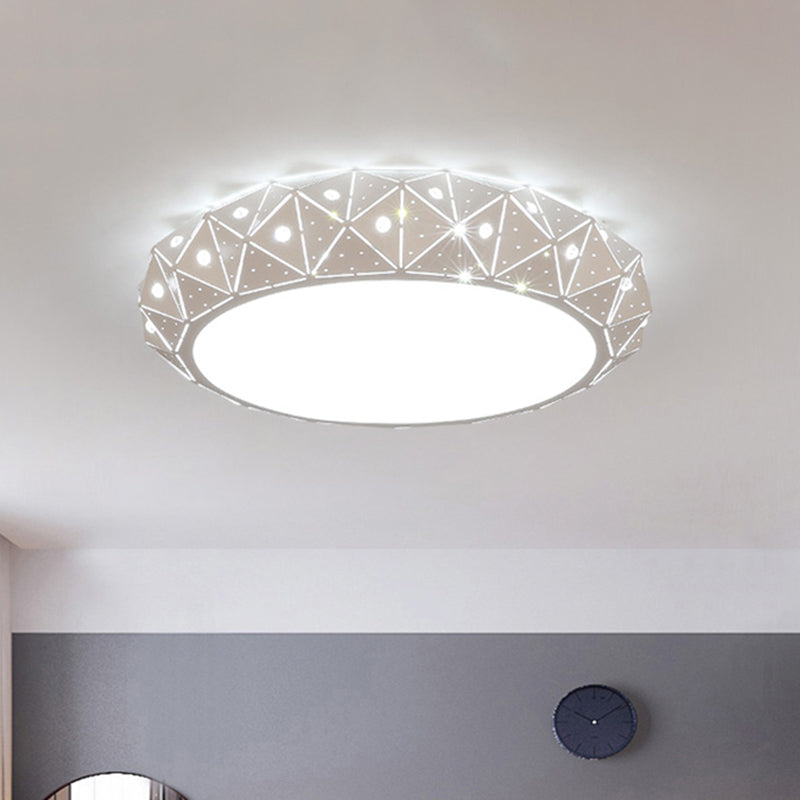 18"/25.5" Round LED Flush Mount Ceiling Lamp in Warm/White Light with Acrylic Design