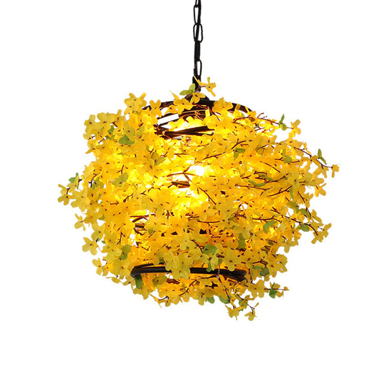 Bloom Drop Lamp: Industrial Black Metal Led Hanging Light