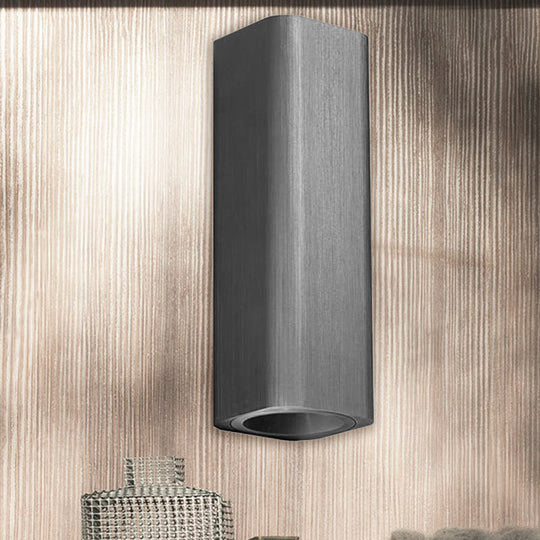 Contemporary Metallic Led Wall Sconce In Bronze/Gold/Coffee For Living Room - Mountable Up & Down