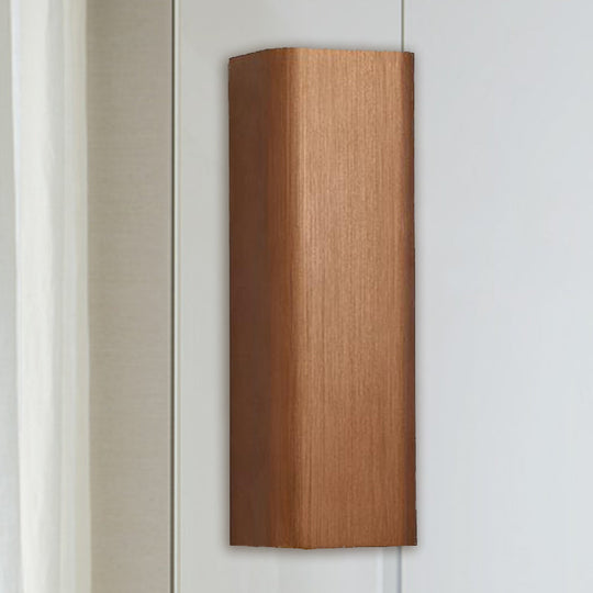 Contemporary Metallic Led Wall Sconce In Bronze/Gold/Coffee For Living Room - Mountable Up & Down