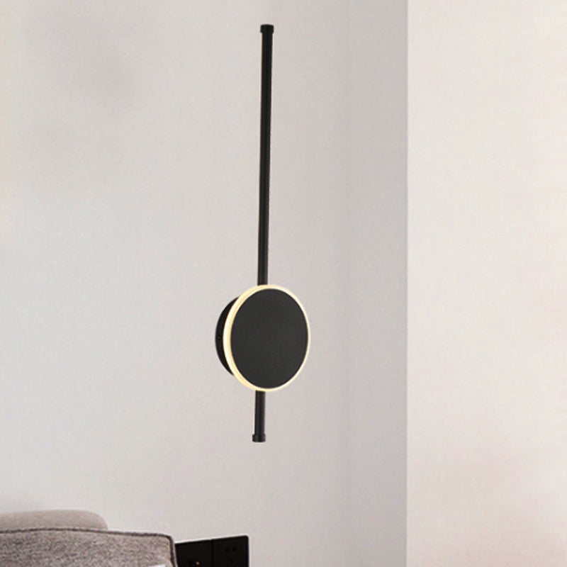 Minimalist Acrylic Wall Sconce With Led Light In Black/White - Available 3 Sizes Black / 16