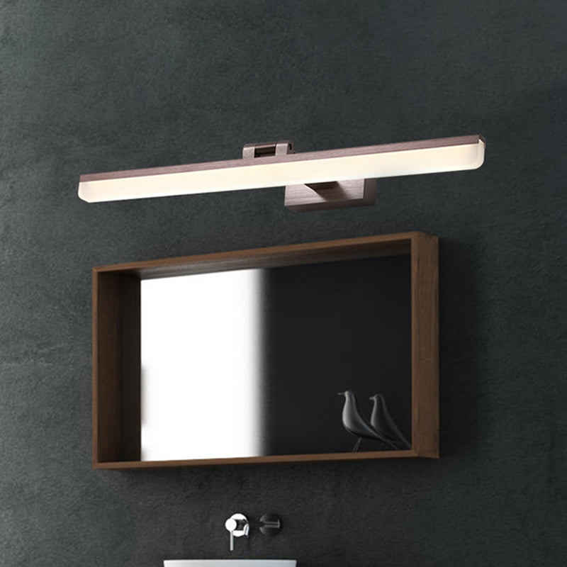 Contemporary Metal Led Vanity Sconce - 16.5/28/22.5 Wide Black/Silver/Coffee Adjustable Lighting