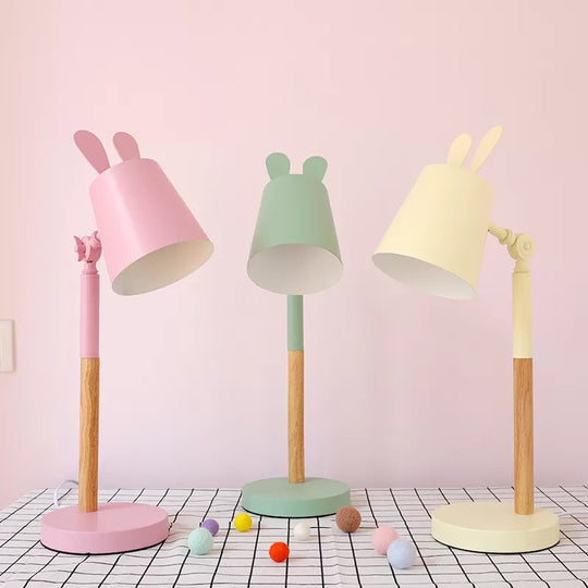 Rotatable Metal Bunny Desk Light: Perfect For Dormitory And Bedroom Study