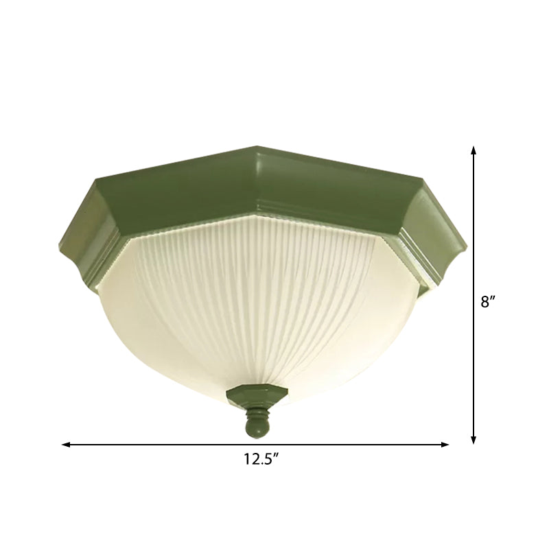 Contemporary Octagonal Glass Ceiling Light - Perfect for Child's Bedroom