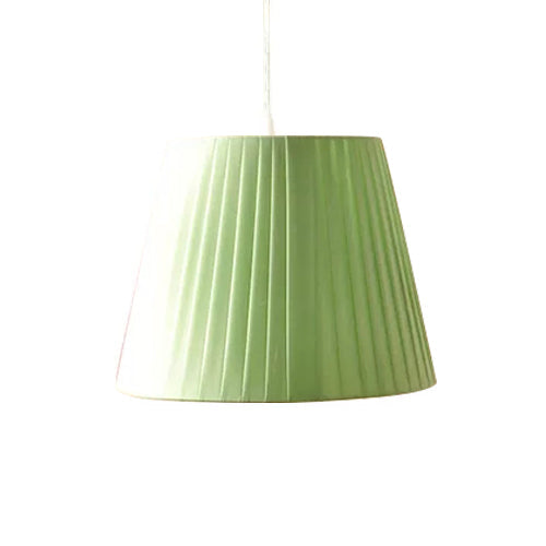 Tapered Fold Hanging Light - Fabric Pendant For Dining Room