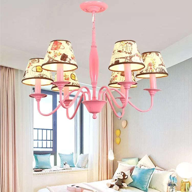 Metal Pink Bag-Inspired Chandelier Light For Contemporary Girls Bedroom 6 /