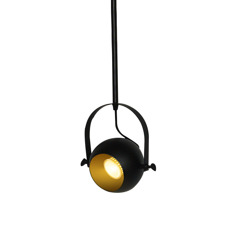 Adjustable Led Dome Pendant Light In Antiqued Black Metallic Finish