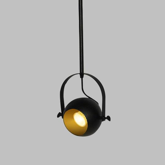 Adjustable Led Dome Pendant Light In Antiqued Black Metallic Finish