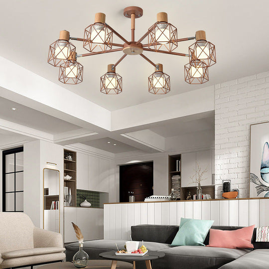 Stylish Macaron Ceiling Pendant: Metal Hanging Light For Nurseries 8 / Brown