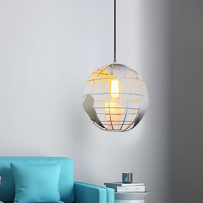 Modern Metal Globe Cage Pendant Light - Ideal For Restaurants