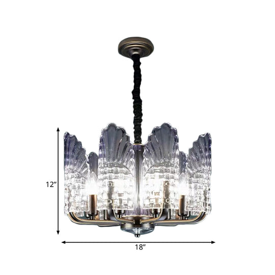 Contemporary Crystal And Metal Chandelier With Radial Lights In Brass Finish - 8/9/10 Lamps