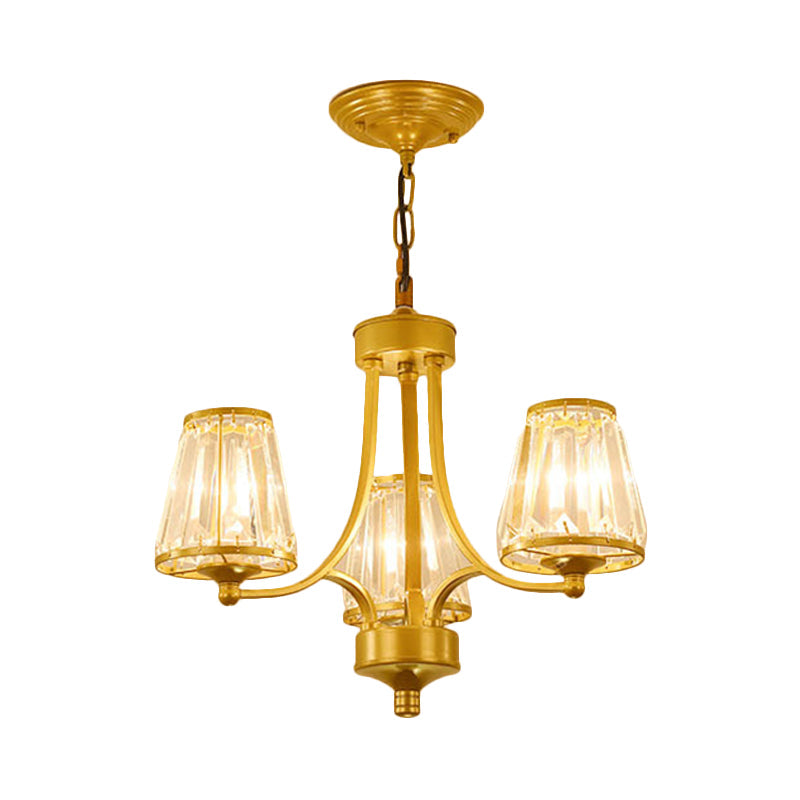 Circular Crystal Chandelier Lamp: Elegant Hanging Light for Bedrooms with Gold/Black Touches - 3/5/6 Lights