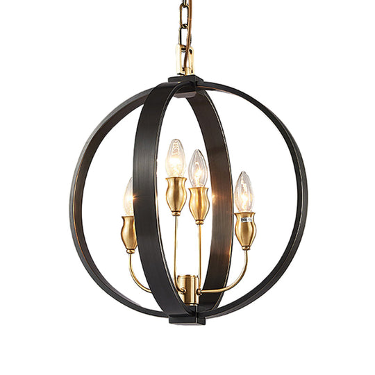 Classic Black Metal Chandelier - 4/8 Lights Ceiling Light Candelabra Style. Perfect For Living Room