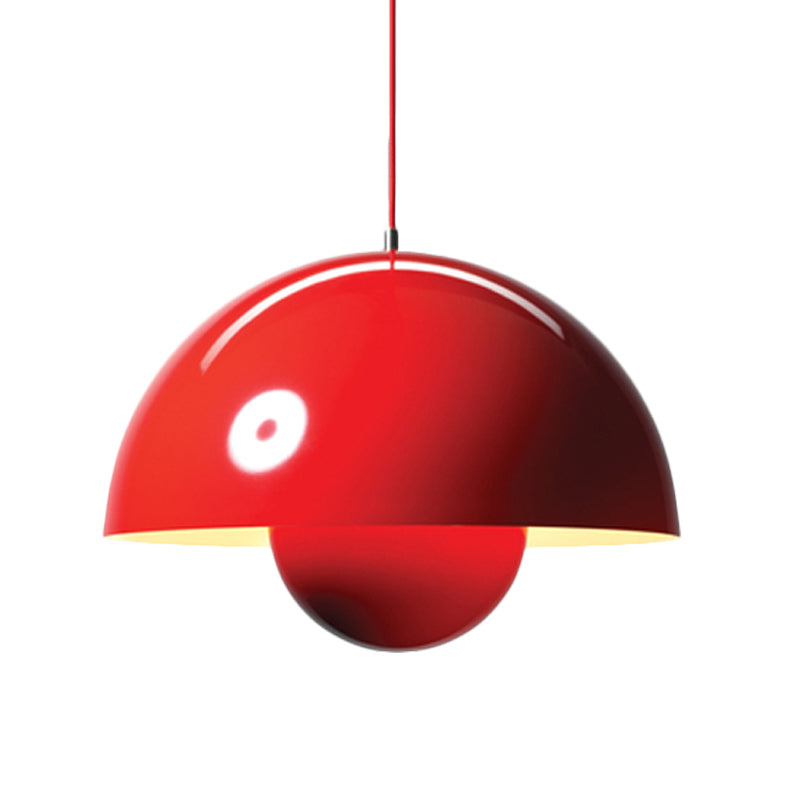 Emma - Nordic Hanging Ceiling Light for Dining Room - Silver/Red/Yellow Metal