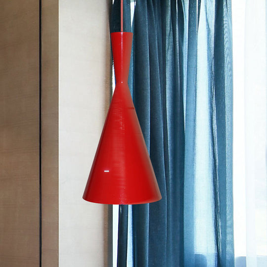 Industrial Pendant Light With Metal Cone Saucer And Urn Design - Black/White/Gold Finish Hanging