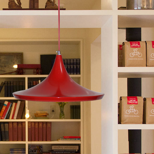 Industrial Pendant Light With Metal Cone Saucer And Urn Design - Black/White/Gold Finish Hanging