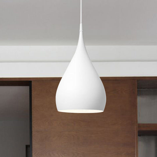 6.5/10 Teardrop Pendant Light - Modern Metal 1 Black/White/Red White / 6.5