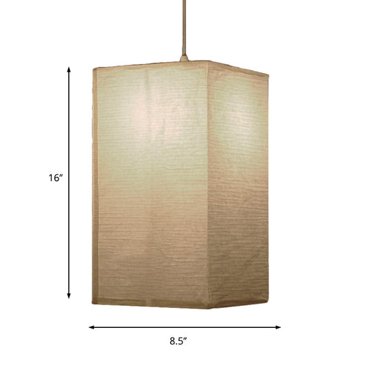 Traditional White Paper Lantern Pendant Lamp - 8.5"/11.5"/16.5" Wide, 1-Light Hanging Pendant Suspension