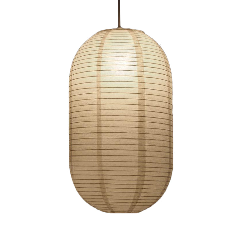 Traditional White Paper Lantern Pendant Lamp - 8.5"/11.5"/16.5" Wide, 1-Light Hanging Pendant Suspension