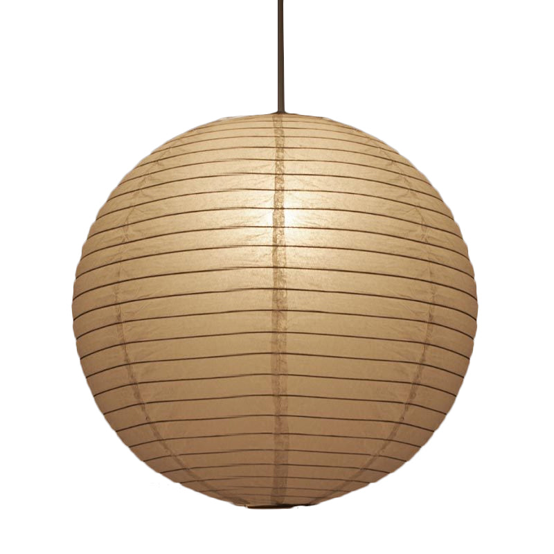 Traditional White Paper Lantern Pendant Lamp - 8.5"/11.5"/16.5" Wide, 1-Light Hanging Pendant Suspension