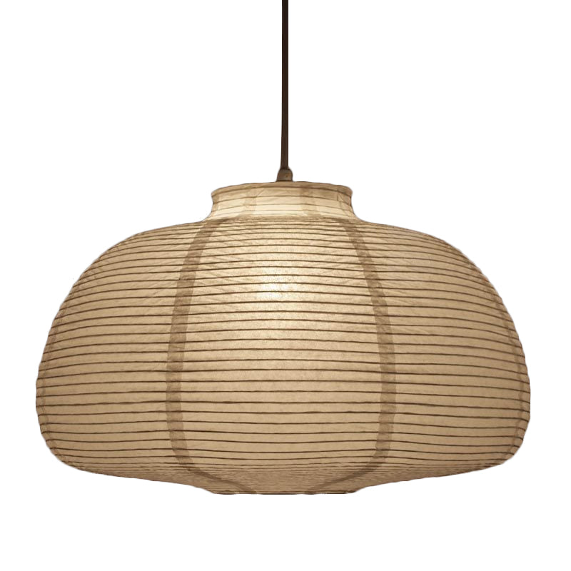 Traditional White Paper Lantern Pendant Lamp - 8.5"/11.5"/16.5" Wide, 1-Light Hanging Pendant Suspension